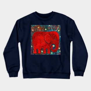 Red elephant Crewneck Sweatshirt